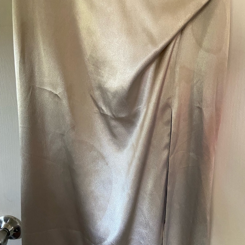 Birdy Grey Gold Satin Dress - Picture 6 of 8